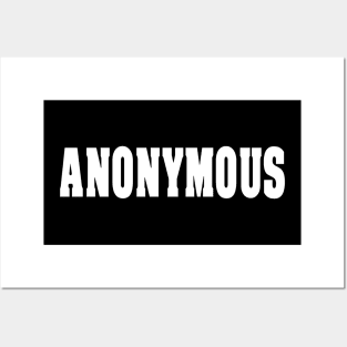 ANONYMOUS Posters and Art